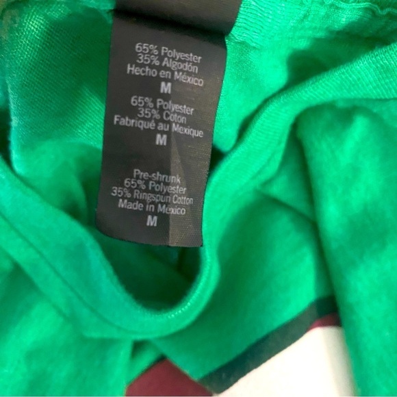 Tultex Nintendo Astros “Woo” Mushroom Super Mario Shirt Medium Green Soft Tee - Picture 5 of 6